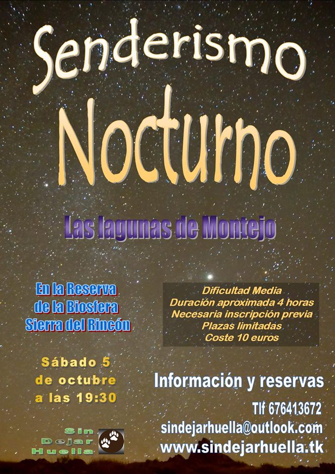 Actividades: Senderismo Nocturno en #SierraNorteDeMadrid