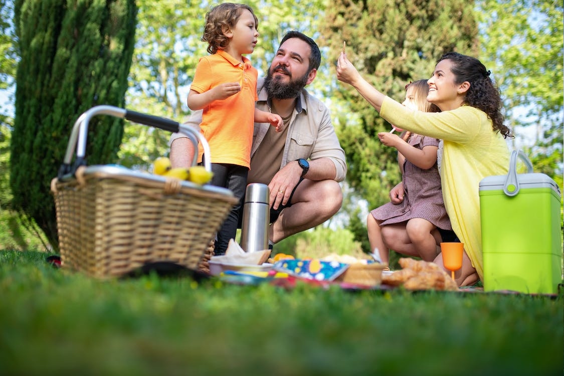 Familia haciendo pícnic en la Sierra de Madrid