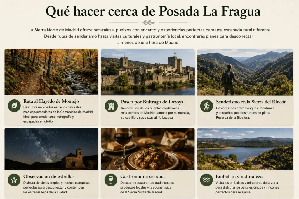 Que hacer cerca de la posada la fragua de gandullas