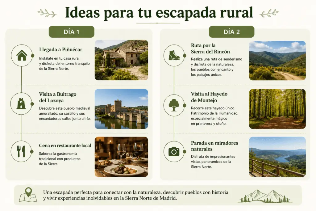 ideas para una escapa rural en piñuecar